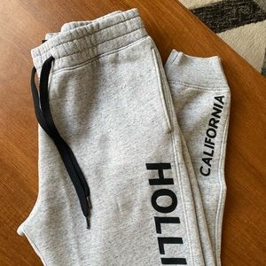 Mens Hollister Grey Joggers Sweatpants Size Medium